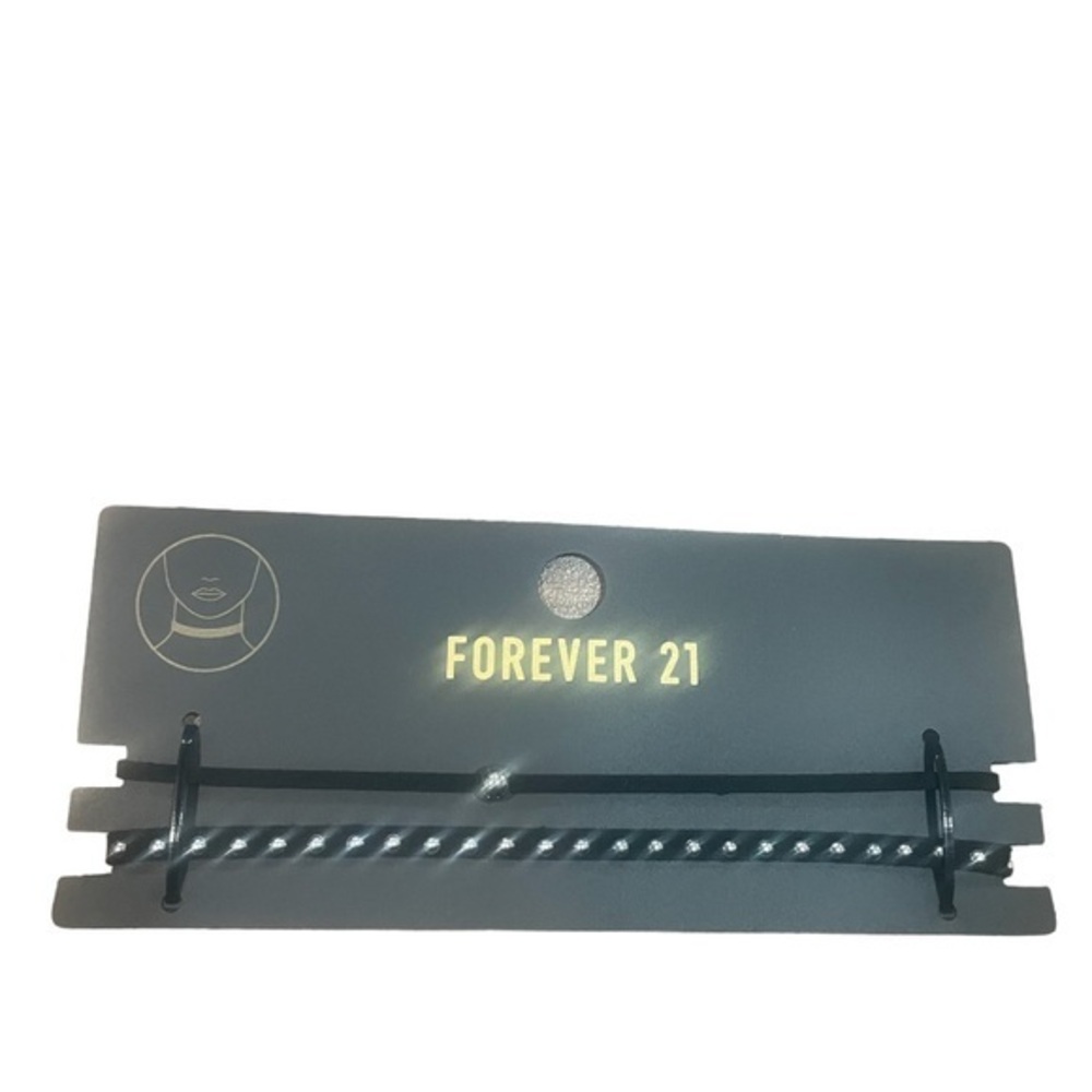 FOREVER 21 Black suede silver studded double strand choker one size (2 FOR $10)